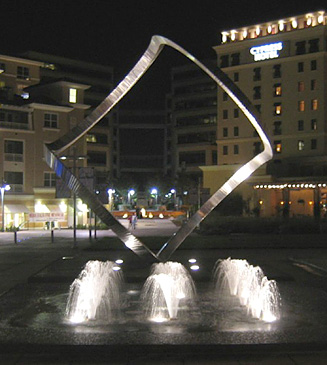 “Perspectives” in Cupertino - sculpture by Roger Berry -  	  Photo credit - City of Cupertino