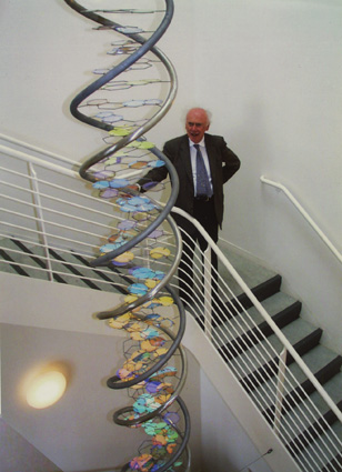 "Portrait of a DNA Sequence" in Davis - Sculpture by Roger Berry PHOTO CREDIT: UCD Division of Biological Sciences