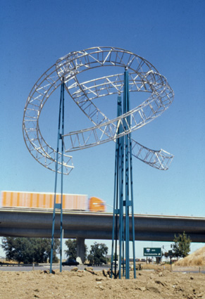 "Steel Sycamore" in Woodland - Sculpture by Roger Berry