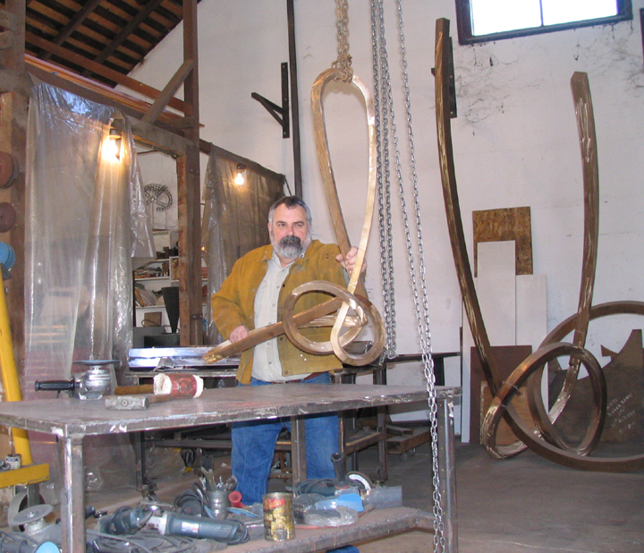 Sculpture in Studio — piece underway for the Stremmel show